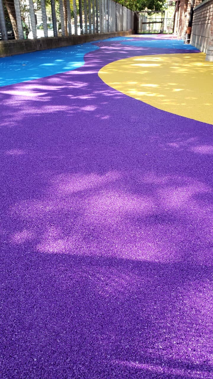 Patio de club en caucho amortiguante