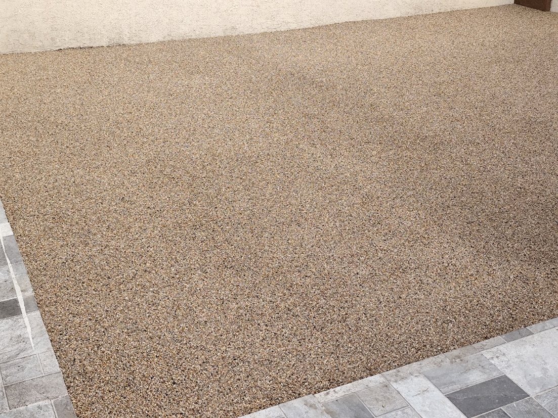 Patio drenante residencial