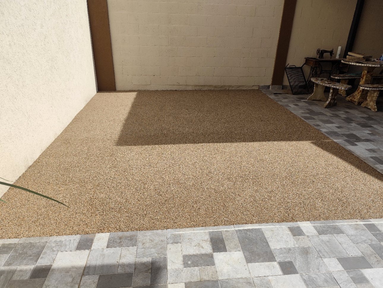 Patio exterior terminado