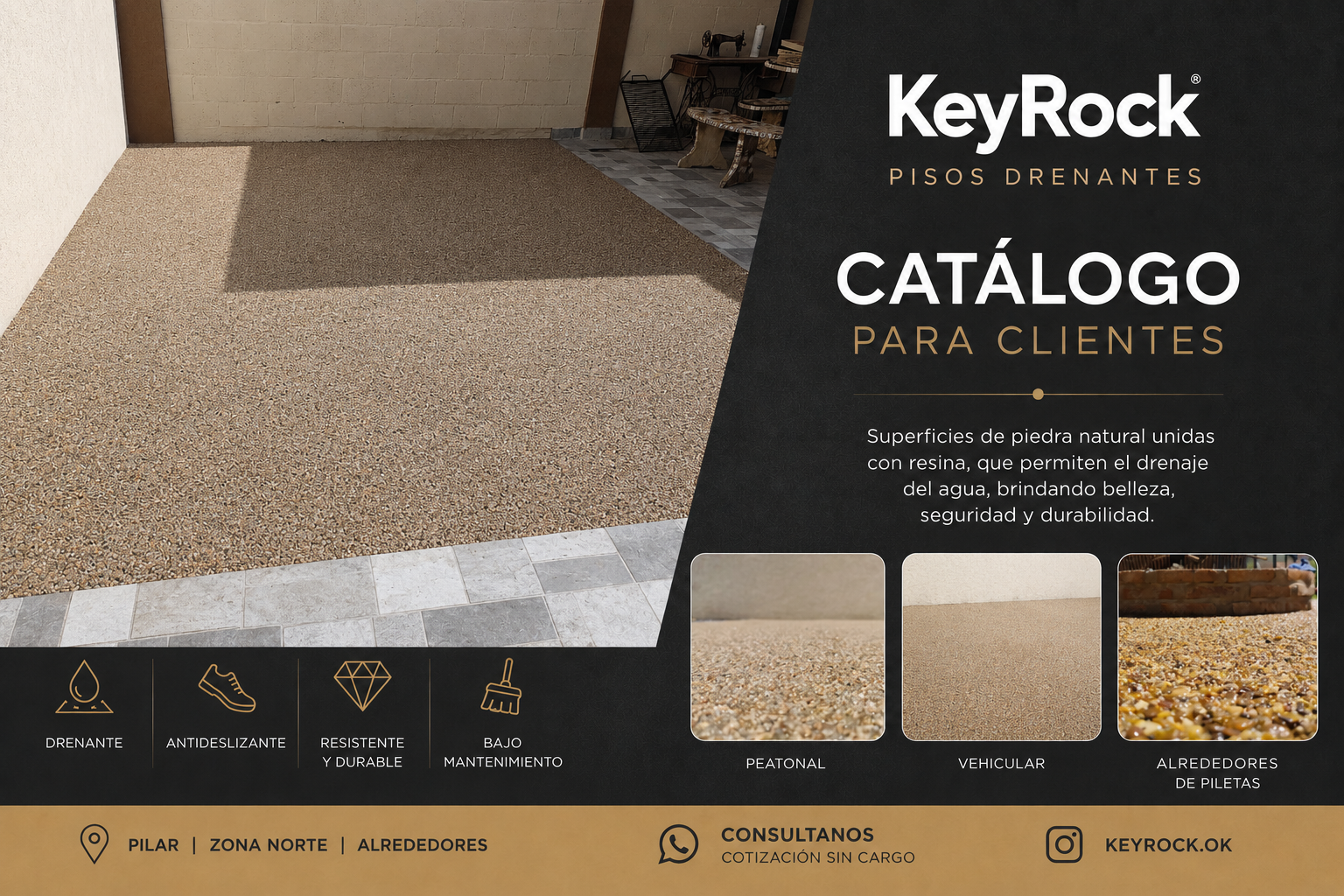 Etiqueta de catálogo para clientes - tonos arena